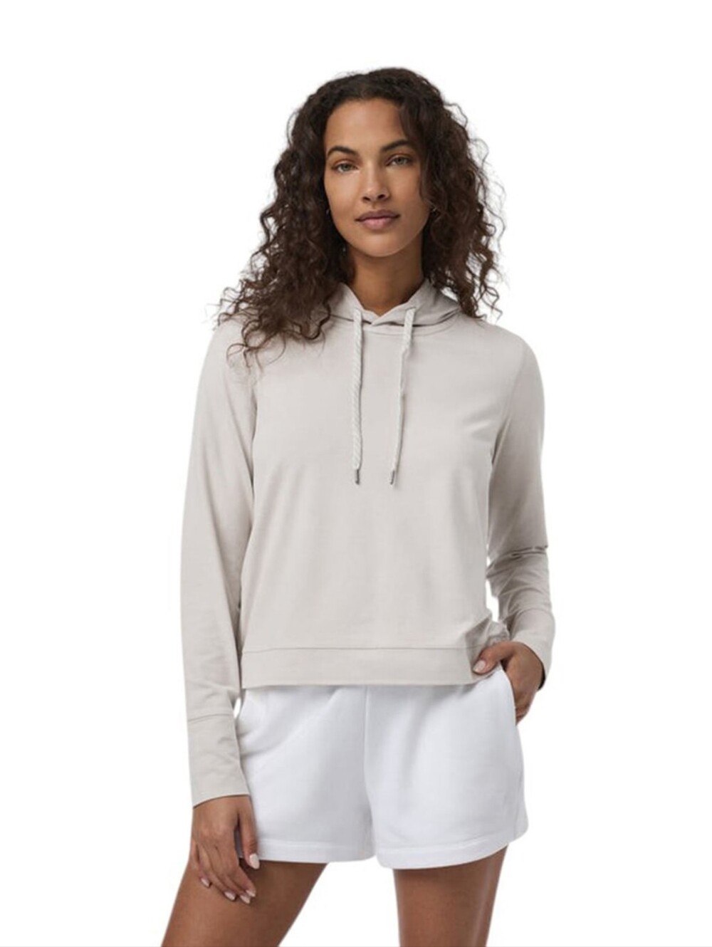 Vuori Lght Beige Pullover Essentials  Hoodie